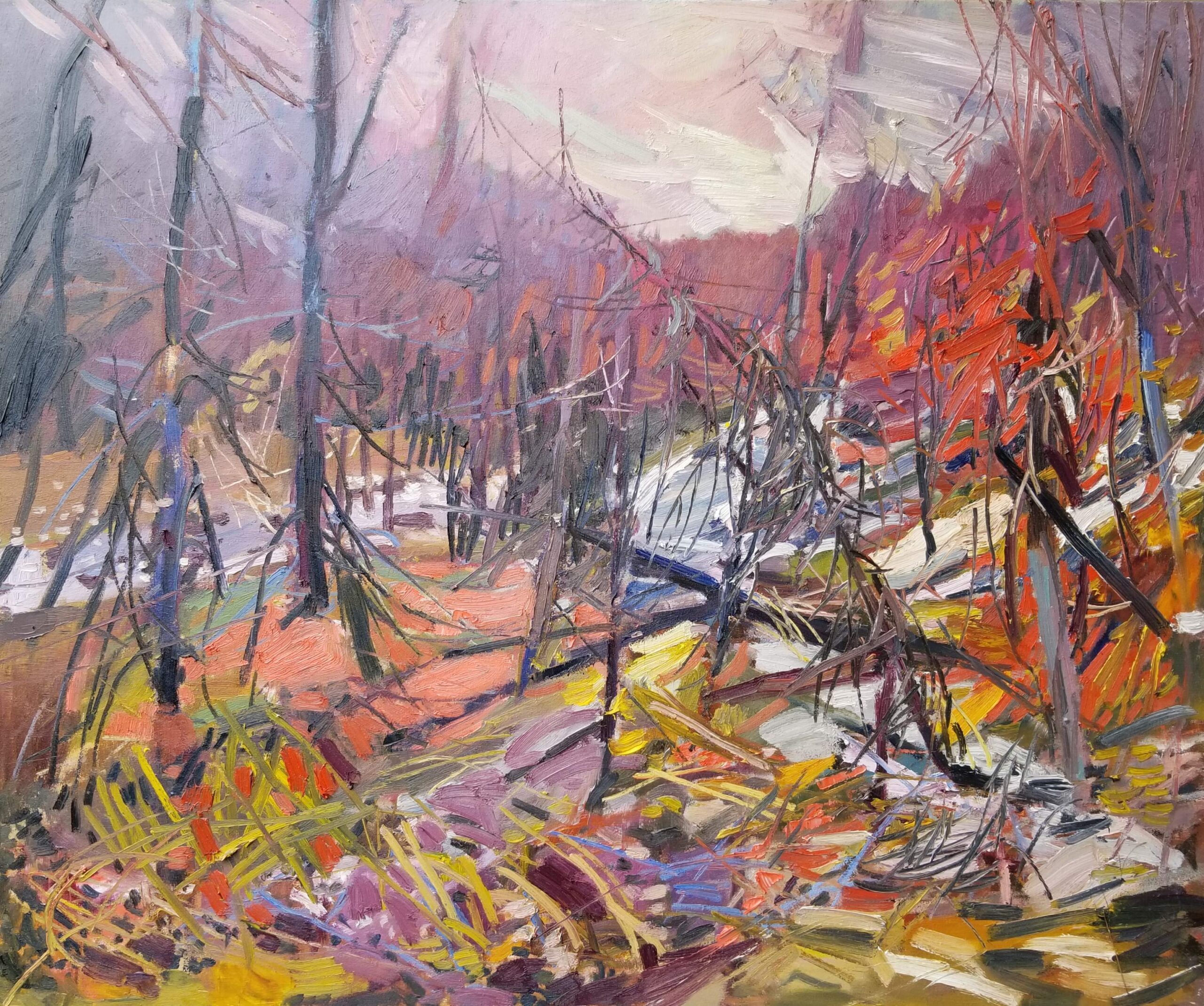 Byron_Hodgins Trillium Trail, oil on canvas, 43x55, 2022, $3350 (1)